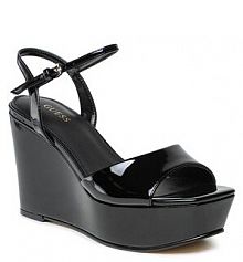 Sandały na koturnie Guess czarne 