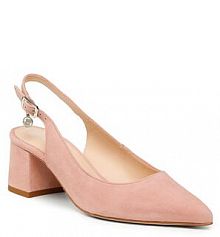 Sandały na słupku Solo Femme różowe 