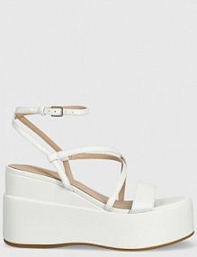 Sandały na koturnie Guess  białe FL6ZLL.LEA04.WHITE