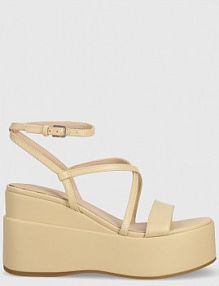 Sandały na koturnie Guess  beżowe FL6ZLL.LEA04.SAND