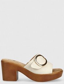 Klapki eleganckie mustang  beżowe damskie 1464702.243