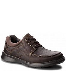 Półbuty sznurowane Clarks brązowe męskie 