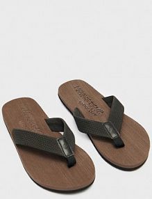 Brązowe japonki z szerokimi paskami House męskie 4803M-88X