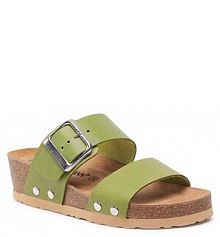 Klapki na koturnie Dr. Brinkmann zielone 