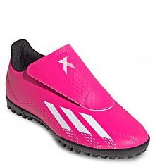 Półbuty wsuwane adidas różowe dziecięce X Speedportal.4 Hook-and-Loop Turf Boots GZ2439