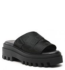 Klapki na słupku Calvin Klein Jeans czarne 