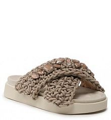 Klapki Inuikii brązowe damskie 