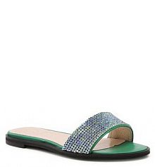 Klapki Baldowski zielone damskie 