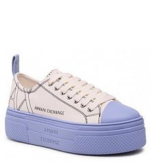 Półbuty na koturnie Armani Exchange écru 