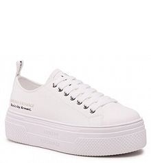 Półbuty na koturnie Armani Exchange białe 