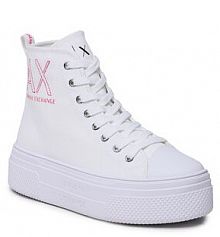 Półbuty na koturnie Armani Exchange białe 