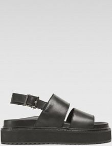 Sandały na koturnie Badura czarne PRETORO-4808