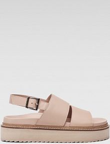 Sandały na koturnie Badura beżowe PRETORO-4808