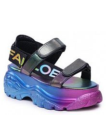 Sandały na koturnie Buffalo kolorowy 