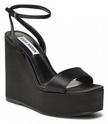 Sandały na koturnie Steve Madden czarne 