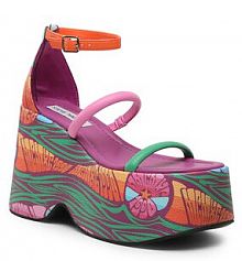 Sandały na koturnie Steve Madden różowe 