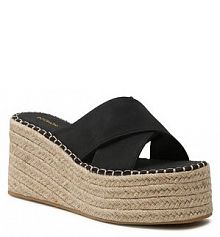 Klapki espadryle DeeZee czarne damskie 