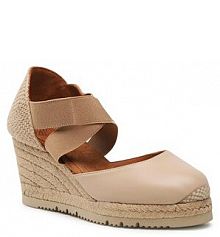 Sandały na koturnie Unisa beżowe 