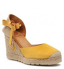 Sandały na koturnie Unisa żółte 