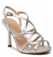 Sandały na szpilce Unisa srebrne 