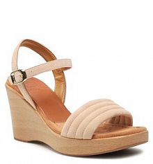 Sandały na koturnie Unisa beżowe 