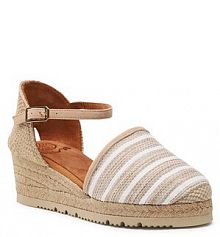 Sandały na koturnie Unisa beżowe 