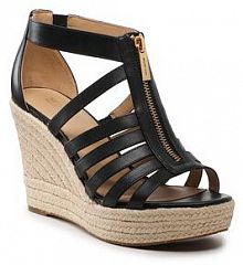 Sandały na koturnie MICHAEL Michael Kors czarne 