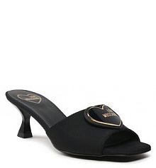 Klapki na szpilce LOVE MOSCHINO czarne 