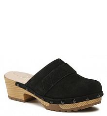 Klapki na słupku Tamaris czarne 