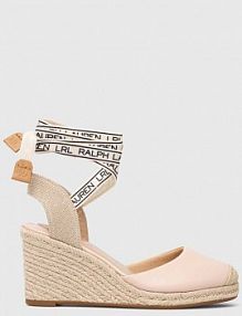 Sandały na koturnie Lauren Ralph Lauren  różowe 802907467001.PINK