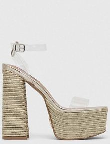 Sandały na koturnie Steve Madden  złote SM11002428.494