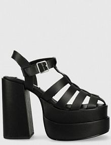 Sandały na koturnie Steve Madden  czarne SM11002385.017