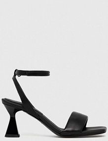 Sandały na słupku HUGO  czarne 50492979.001