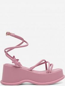 Sandały na koturnie Jenny Fairy różowe CAILEY WS6083-03