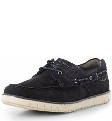 Buty żeglarskie ze skóry niebieskie Bugatti męskie