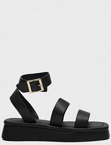 Czarne sandały z zapięciem przy kostce House damskie 0341T-99X