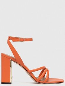 Sandały na słupku Boss  pomarańczowe 50493063.812