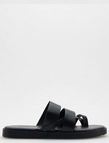 Skórzane klapki Reserved czarne męskie 8835S-99X