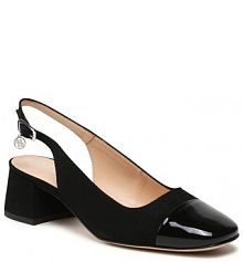 Sandały na słupku Solo Femme czarne 