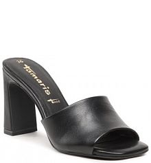 Klapki na słupku Tamaris czarne 