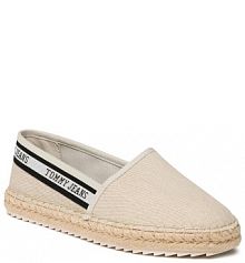 Espadryle Tommy Jeans beżowe damskie 