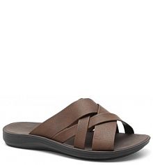 Klapki Lanetti brązowe męskie 