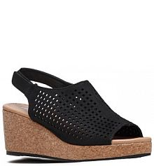 Sandały na koturnie Clara Barson czarne 