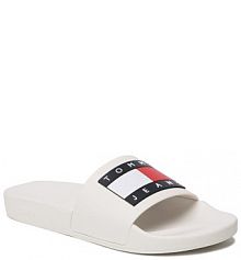 Klapki Tommy Jeans białe męskie 