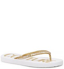 Japonki Versace Jeans Couture złote damskie 