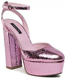 Sandały na słupku Patrizia Pepe różowe 