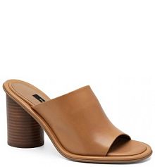 Klapki na słupku Gino Rossi brązowe 