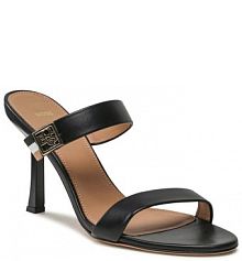 Klapki na szpilce Boss czarne 