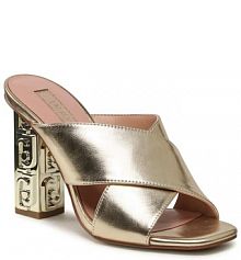 Klapki na słupku Liu Jo złote 