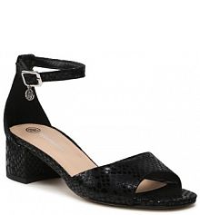 Sandały na słupku Solo Femme czarne 